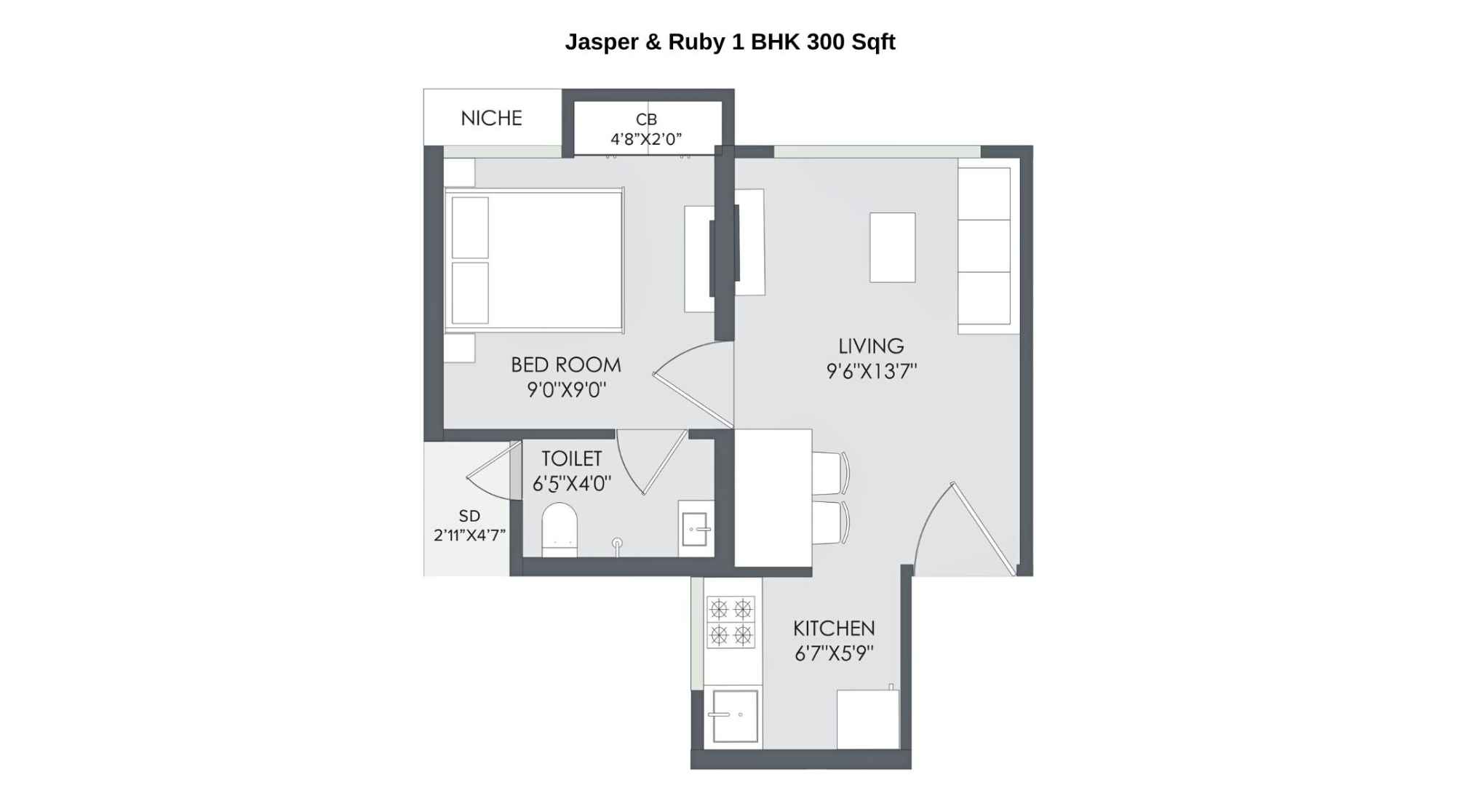 Marathon-Nextown-Floor-Plan-Jasper-&-Ruby-1-BHK-300-Sqft