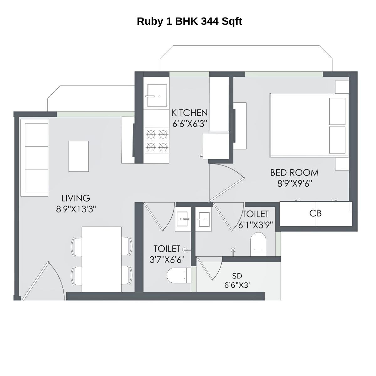 Marathon-Nextown-Floor-Plan-Ruby-1-BHK-344-Sqft